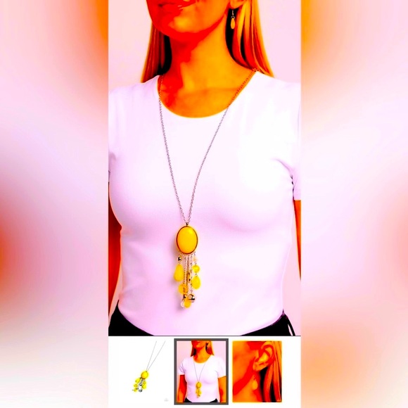 🔥💛🔥GORGEOUS❗️ PAPARAZZI “WHIMSICAL WISHES” YELLOW NECKLACE❗️ 🔥💛🔥 - Picture 5 of 5